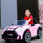 childs pink electric car