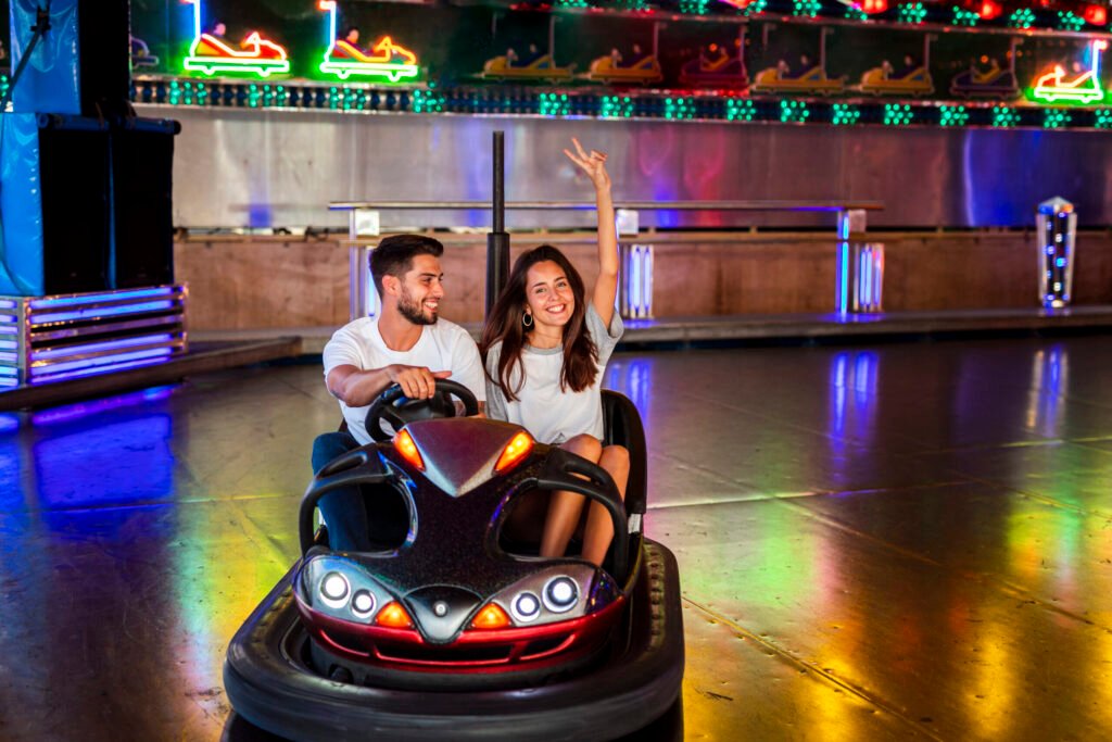 Riding electric bumper cars