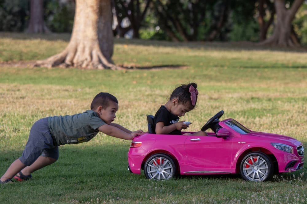Pink Lamborghini Kids Electric Sports Car