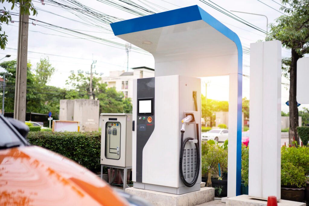 vecteezy charging modern electric car on the street which are the 47892607