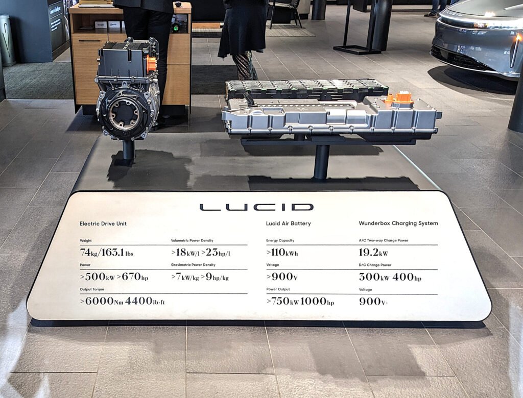 Lucid Air Electric Drive Unit and Battery