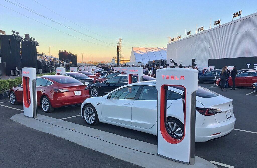 1099px First Model 3 production cars ready for delivery