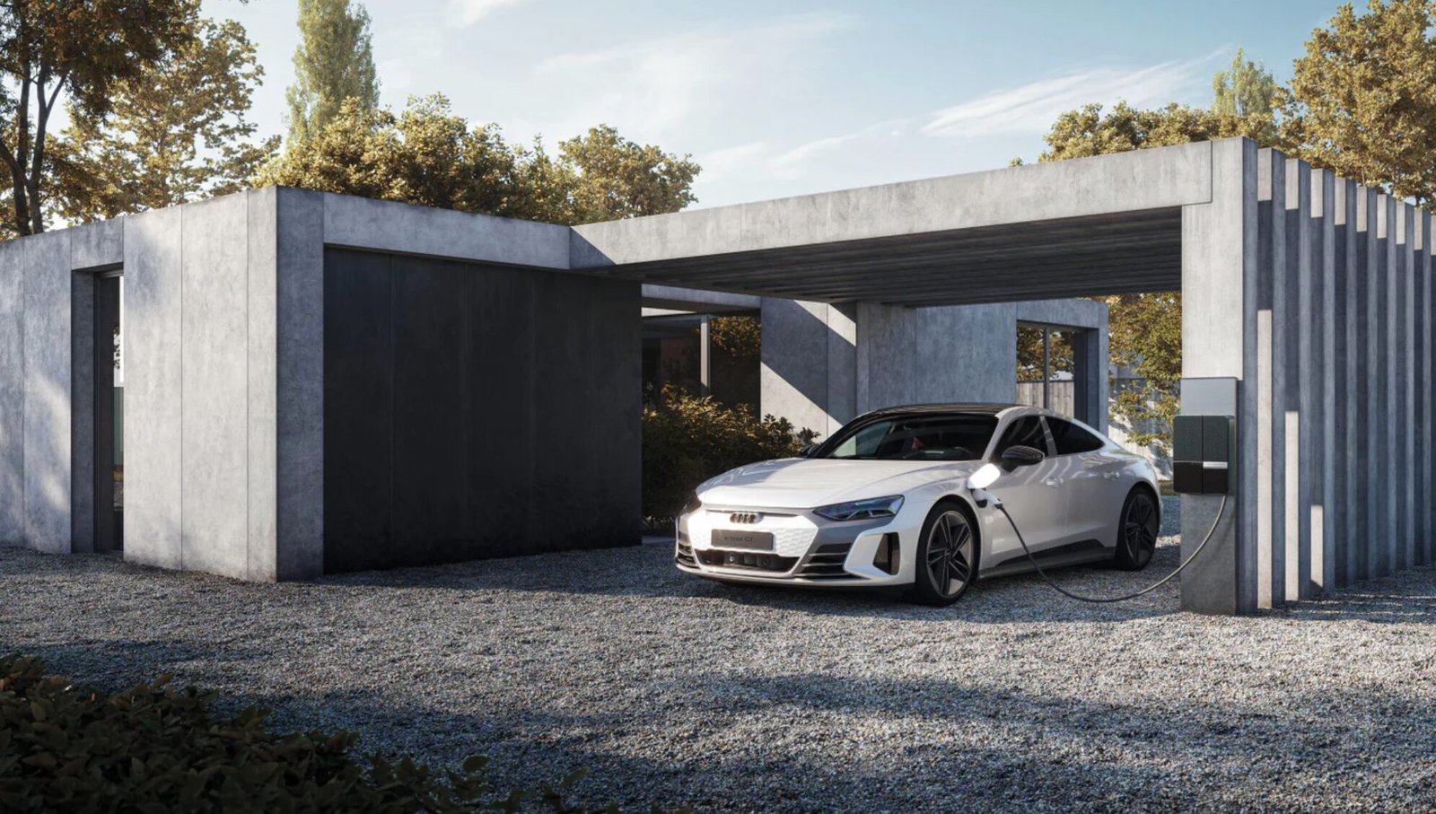 Charging Electric Car at Apartment